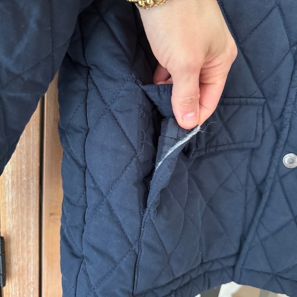 ixtreme barn jacket navy boys quilted field coat corduroy collar snap pockets - Picture 5 of 7